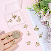 12Pcs Brass Micro Pave Clear Cubic Zirconia Pendants KK-BBC0023-92G-3