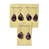 Natural Amethyst Teardrop Dangle Earrings EJEW-I315-02P-01-3