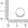 316L Surgical Stainless Steel Micro Pave Clear Cubic Zirconia Hoop Nose Rings WGE451E-05-3
