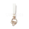 Microfiber & Zinc Alloy & Crystal Rhinestone Keychain KEYC-G062-01D-3