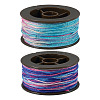 2 Rolls 2 Colors Segment Dyed Round Polyester Twisted Cords OCOR-TA0003-65D-1
