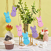 3 Bags 3 Colors Easter Theme Wooden Pendant Decorations HJEW-OC0001-32-5