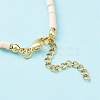 Synthetic Turquoise & Natural Pearl Beaded Necklace NJEW-M201-02A-4