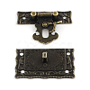 Wooden Box Lock Catch Clasps IFIN-R203-49AB-2