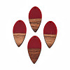 Opaque Resin & Walnut Wood Pendants RESI-N025-031-B04-2