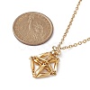 Ion Plating(IP) 304 Stainless Steel Macrame Pouch Empty Stone Holder for Pendant Necklaces Making NJEW-JN04441-01-3