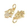 Brass Micro Pave Cubic Zirconia Pendants KK-A269-16G-2