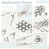 5Pcs 925 Sterling Silver Split Jump Rings STER-BBC0009-45C-6