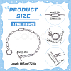 15Pcs 304 Stainless Steel Paperclip Chain Bracelets Set BJEW-SC0001-23-2