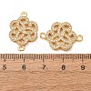 Brass Micro Pave Clear Cubic Zirconia Connector Charms CU-CBA4579-19G-2
