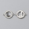 Zinc Alloy Crystal Rhinestone Connector Charms ALRI-WH0005-17L-P-1