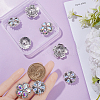 Gorgecraft 8Pcs 2 Style Alloy Rhinestone Snap Buttons DIY-GF0007-69-3