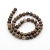 Natural Leopard Skin Jasper Round Bead Strands G-P070-77-4mm-4