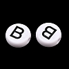 Opaque White Acrylic European Beads AC-CBA3BDD-01B-2