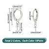 20 Pairs 2 Colors Brass Leverback Earring Findings KK-PH0005-24-2