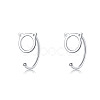 999 Fine Silver Stud Earrings FS-WG1D9DE-12-1