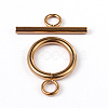 304 Stainless Steel Ring Toggle Clasps STAS-L176-12-2