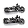 Brass Micro Pave Clear Cubic Zirconia Pendants ZIRC-P086-29-3