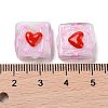 Valentine's Day Handmade Lampwork Enamel Beads Strands LAMP-A001-D-4