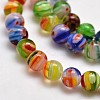 Round Millefiori Glass Beads Strands X-LK-P001-05-2