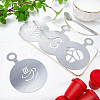 430 Stainless Steel Coffee Latte Art Molds AJEW-WH0038-40P-4