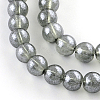 Transparent Spray Painted Glass Bead Strands DGLA-R050-6mm-16-1