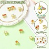 9Pcs 3 Colors Brass Enamel Charms KK-CJ0014-16-3