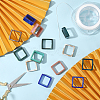 80Pcs 8 Colors Acrylic Bead Frame OACR-ME0001-17-4