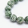 Natural Green Spot Jasper Beads Strands G-L148-14mm-01-1