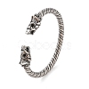 Viking 304 Stainless Steel Open Cuff Bangles for Men BJEW-U001-07B-G-1