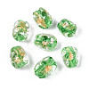 Handmade Gold & Silver Foil Glass Beads FOIL-N030-02F-1