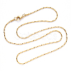 PVD Vacuum Plating 304 Stainless Steel Boston Link Chain Necklace NJEW-S420-006A-G-4