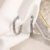 304 Stainless Steel Rhinestone Stud Earrings SA-CBA0ADC-01P-1