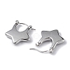 Non-Tarnish 304 Stainless Steel Star Thick Hoop Earrings for Women EJEW-I284-08P-2