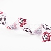 Single Face Word Soccer with Football Printed Polyester Grosgrain Ribbons SRIB-P019-05-3