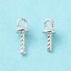 925 Sterling Silver Cup Pearl Peg Bails Pin Pendants STER-F053-01S-2