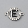Zinc Alloy Crystal Rhinestone Connector Charms ALRI-WH0005-17E-P-1