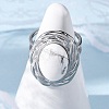 Oval Natural Howlite Finger Rings RJEW-M063-01P-10-2