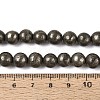 Natural Pyrite Beads Strands G-S249-01-8mm-4