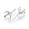 Tarnish Resistant 304 Stainless Steel Stud Earring Findings STAS-L219-03D-P-2