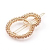 Alloy Hollow Geometric Seed Beads Hair Barrettes PHAR-JH00075-4