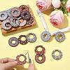45Pcs 9 Colors Printed Basswood Pendants WOOD-CJ0002-52-5