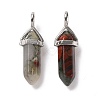 Natural Bloodstone Pointed Pendants G-K329-46P-2