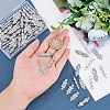 60Pcs 3 Style Alloy Rhinestone Bar Spacers ALRI-FH0001-05-5
