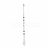 Natural & Synthetic Gemstone Chakra Pointed Dowsing Pendulums PALLOY-JF02089-1
