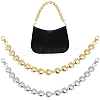 2Pcs 2 Colors CCB Plastic Heart Beaded Bag Handles with Clasps AJEW-CL0005-65-1