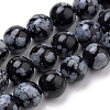 Natural Snowflake Obsidian Beads Strands G-S259-20-6mm-1
