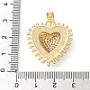 Brass Micro Pave Clear Cubic Zirconia Pendants CU-CBA03AF-10D-G-3