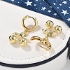 Brass Cherry Hoop Earrings EJEW-R016-04P-2