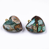 Assembled Bronzite and Imperial Jasper Pendants G-T111-04J-2
